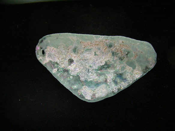 一点物！銀化した穴あきローマングラス（アフガニスタン産）２４ 1枚目の画像