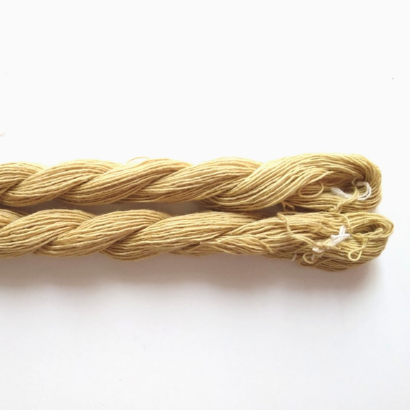 刺し子糸、編み物、織物にも♪草木染め糸　ざくろ染め　綿　コットン 1枚目の画像