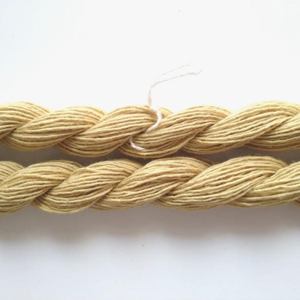 刺し子糸、編み物、織物にも♪草木染め糸　ざくろ染め　綿　コットン 2枚目の画像