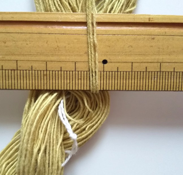刺し子糸、編み物、織物にも♪草木染め糸　ざくろ染め　綿　コットン 3枚目の画像