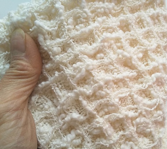 手織りタオル　ふわっふわなワッフル織りタオル～コットン　 5枚目の画像