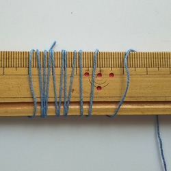 ２種類グラデーション刺し子糸、編み物、織物にも♪草木染め糸　インド藍染　　綿　コットン　 2枚目の画像