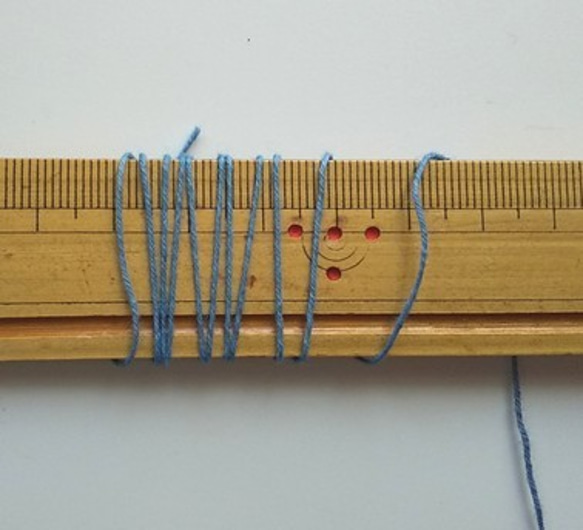 ２種類グラデーション刺し子糸、編み物、織物にも♪草木染め糸　インド藍染　　綿　コットン　 2枚目の画像