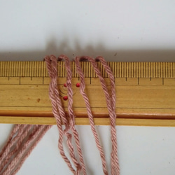 編み物、織物にも♪草木染め糸　インド茜染め　銅媒染　綿　コットンバショウ　 2.4番手　１００g 3枚目の画像