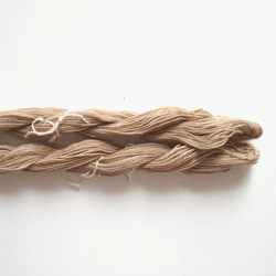 刺し子糸、編み物、織物にも♪草木染め糸　クヌギ染め　綿　コットン 1枚目の画像