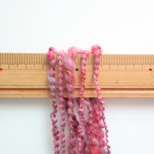 手染め羊毛　オリジナル手紡ぎ糸　レインボー染糸 コイルヤーン 44g　644 5枚目の画像