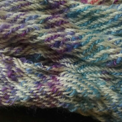 手紡ぎウールの手織りアームウォーマー 　N29 3枚目の画像
