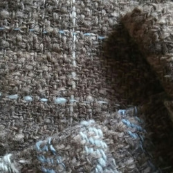 【ホームスパン】草木染　ふっくらあったか手織り藍染マフラー　306 3枚目の画像