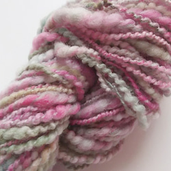 手染め羊毛　オリジナル手紡ぎ糸　レインボー染 コイルヤーン 38g　616 2枚目の画像