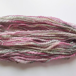 手染め羊毛　オリジナル手紡ぎ糸　レインボー染 コイルヤーン 38g　616 4枚目の画像