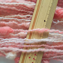 手染め羊毛　オリジナル手紡ぎ糸　レインボー染つぶつぶヤーン 24g　714 5枚目の画像