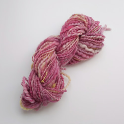 手染め羊毛　オリジナル手紡ぎ糸　レインボー染羊毛  コイルヤーン 34g　631 1枚目の画像