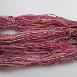 手染め羊毛　オリジナル手紡ぎ糸　レインボー染羊毛  コイルヤーン 34g　631 4枚目の画像