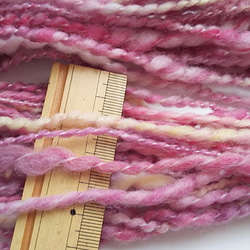 手染め羊毛　オリジナル手紡ぎ糸　レインボー染羊毛  コイルヤーン 34g　631 5枚目の画像