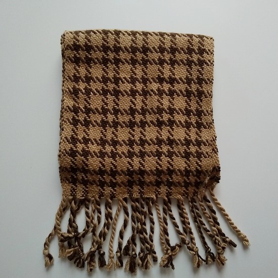 光沢が上品なシルクカシミヤチェックマフラー　934