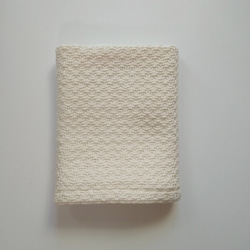 手織りハンカチ　汗をしっかり吸収してくれるコットンハンカチ　ホワイト　 5枚目の画像