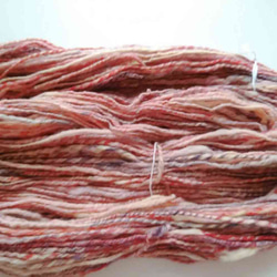 手染め羊毛　オリジナル手紡ぎ糸　レインボー染糸 双糸 46g　821 3枚目の画像