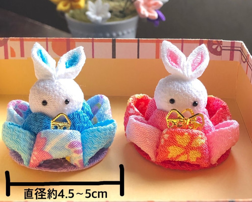 つまみ細工 ちりめん うさぎ ひなまつり 桃の節句 ひな人形・雛