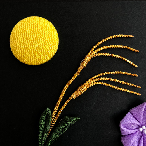 月見 うさぎ 十五夜 すすき ススキ 桔梗 ききょう 秋 ちりめん細工