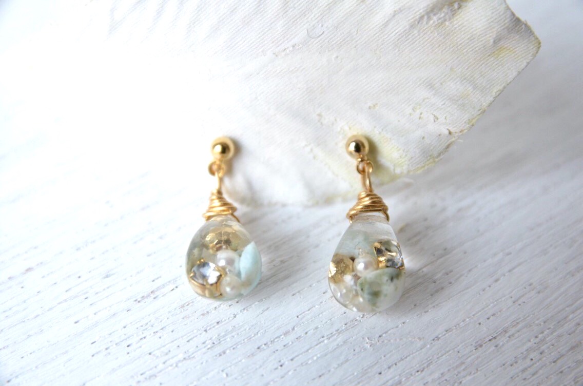 【受注生産】soda × crystal drop pierce