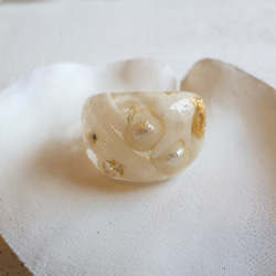 【受注生産】white coral ring 1枚目の画像