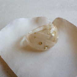 【受注生産】white coral ring 2枚目の画像