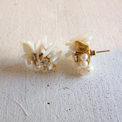 【受注生産】white shine washer  pierce&earring 2枚目の画像