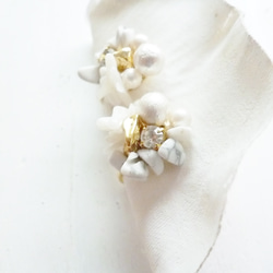 【受注生産】coral pearl earring&pierce 2枚目の画像