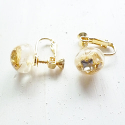 【受注生産】white shine earring 3枚目の画像