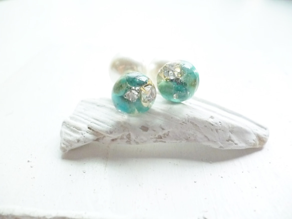 【受注生産】2way turquoise pierce 1枚目の画像