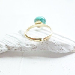 【受注生産】turquoise pinkie ring 2枚目の画像
