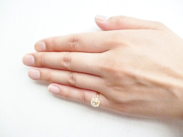【受注生産】crystal petit pinkie ring 4枚目の画像