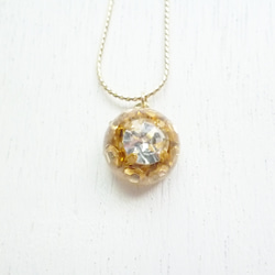 【受注生産】crystal gold necklace 1枚目の画像