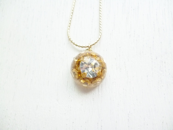 【受注生産】crystal gold necklace 1枚目の画像