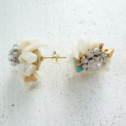 【受注生産】blue×gold pierce&earring 3枚目の画像