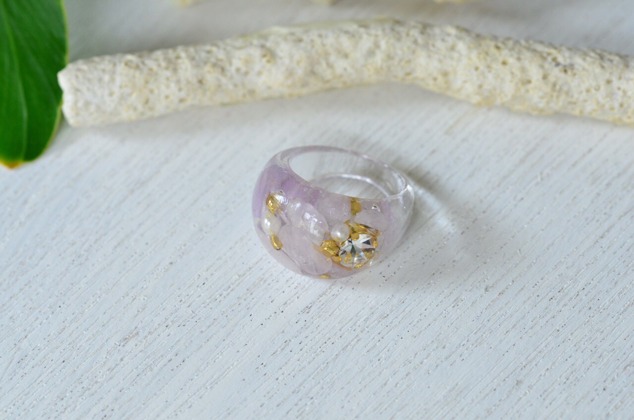 受注生産 purple clear ring