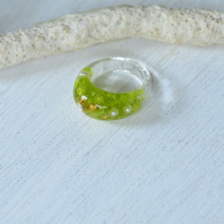 受注生産 Green Flower ring 2枚目の画像