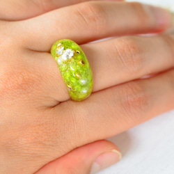 受注生産 Green Flower ring 3枚目の画像