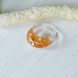 受注生産 orange stone ring 2枚目の画像