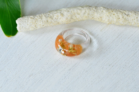 受注生産 orange stone ring 2枚目の画像