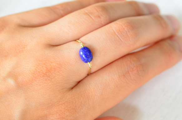 blue stone ring 2枚目の画像