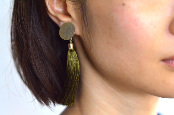 受注生産 fringe earring 3枚目の画像