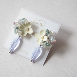 hortensia pierce/earing(white) 1枚目の画像