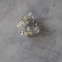 flower ear cuff(silver) 3枚目の画像