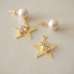 【14kgf】cotton pearl star pierce 2枚目の画像