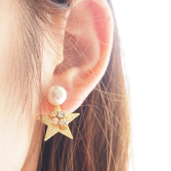 【14kgf】cotton pearl star pierce 3枚目の画像