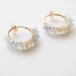 hoop earing/pierce (blue) 第1張的照片