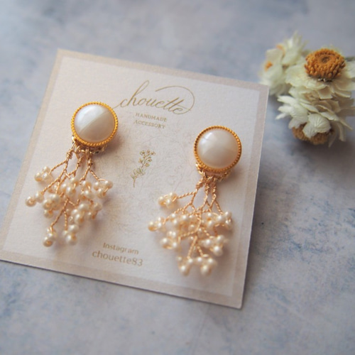 ヴィンテージボタンピアス/イヤリング ピアス（スタッド・一粒