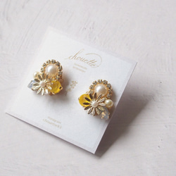 【14kgf】flower bijou pierce (yellow) 第1張的照片