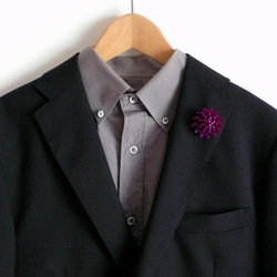 キク　ムラサキ　ブローチ 4枚目の画像